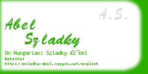 abel szladky business card